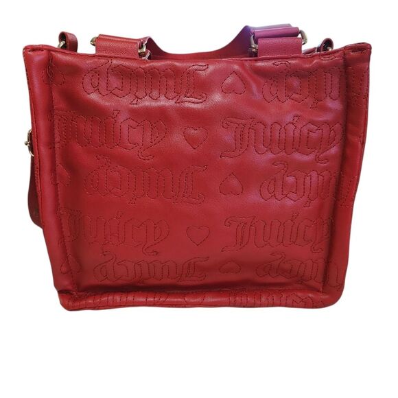 Juicy Couture Pink League Mini Tote Cool Red Handbag with Coin Purse NWT - Picture 3 of 11